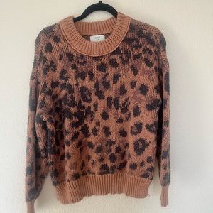 Aerie xs oversized cheetah print sweater